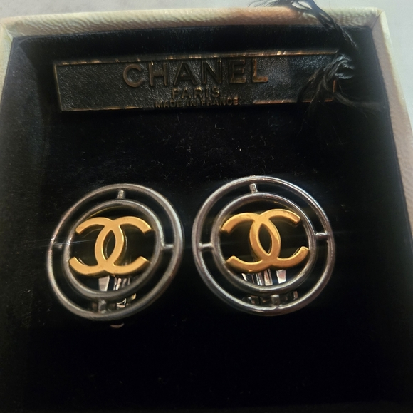 Chanel Vintage Mixed Metals Wheel Coco Mark - Picture 6 of 7